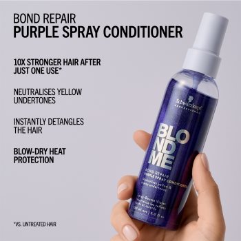 Schwarzkopf Professional Blondme Bond Repair Purple Spray Conditioner balsam de par violet Spray - imagine 3